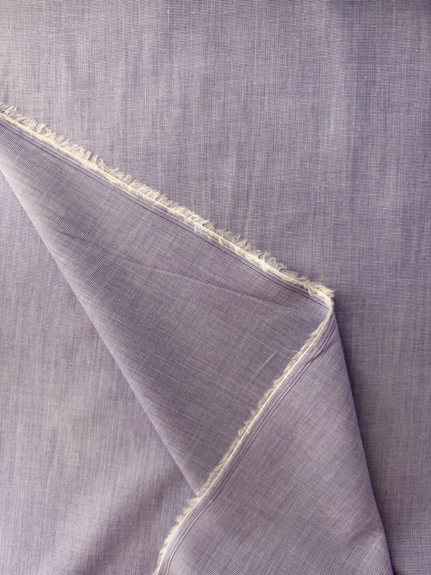 Cotton Shirting, Yarn Dye Micro Check - Lavender