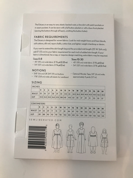 Sew Liberated Estuary Skirt, Size 0-30