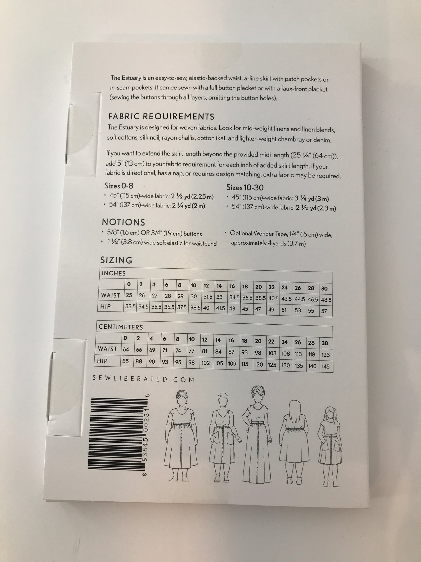 Sew Liberated Estuary Skirt, Size 0-30