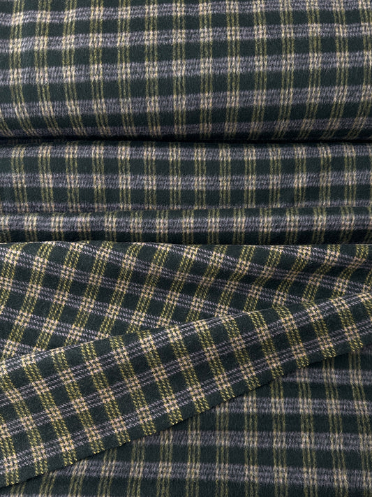 Wool Twill, Plaid, Black/Goldenrod/Lavender