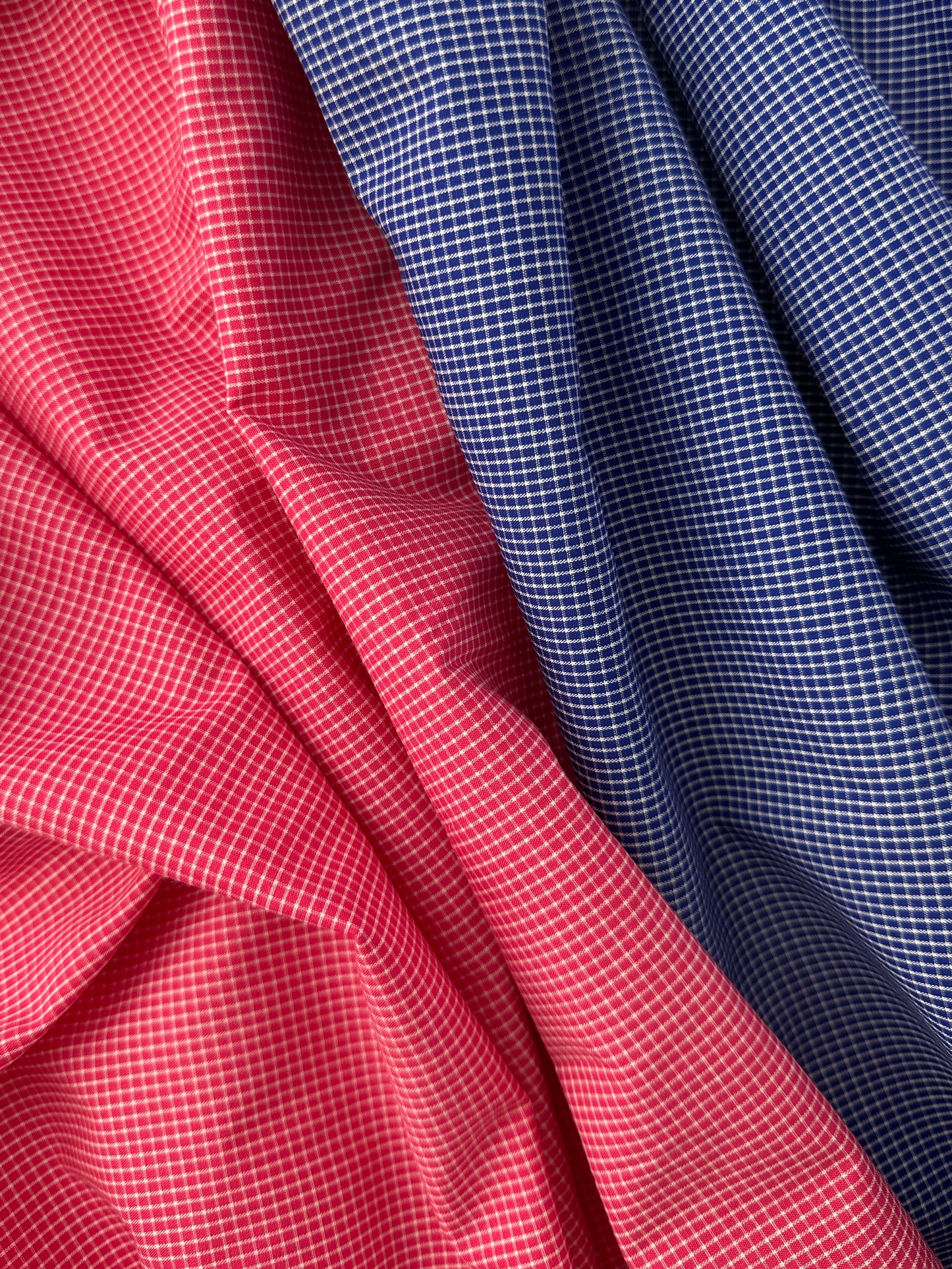 Cotton Shirting, Graph Check – Fuschia