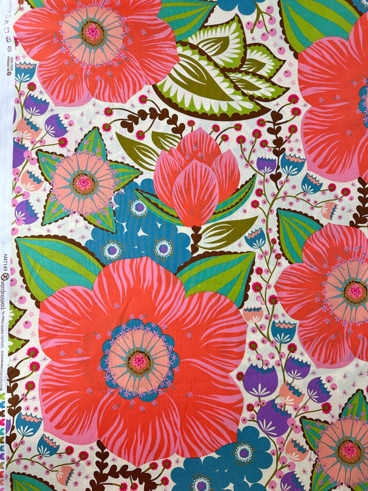 Anna Maria Cotton Sheeting, Overdressed, Honorable Mention in Coral