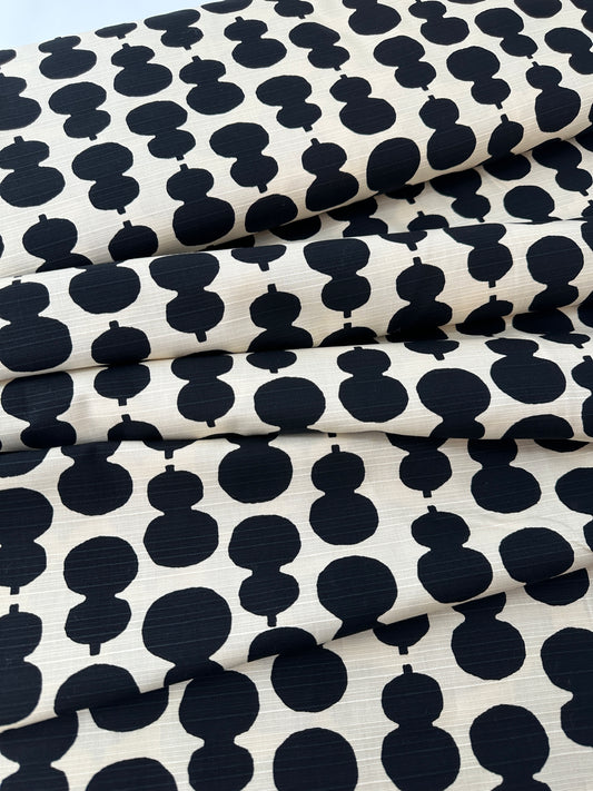 Sevenberry Cotton Shantung, Gourd Print