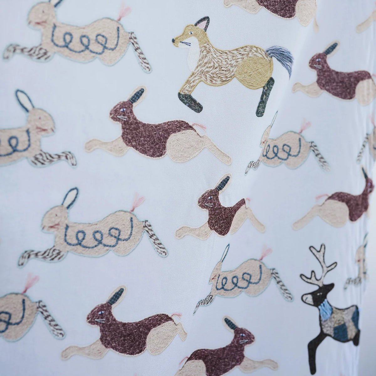 Kokka Fabrics Cotton Sheeting, Kari Ishikawa - Hopping