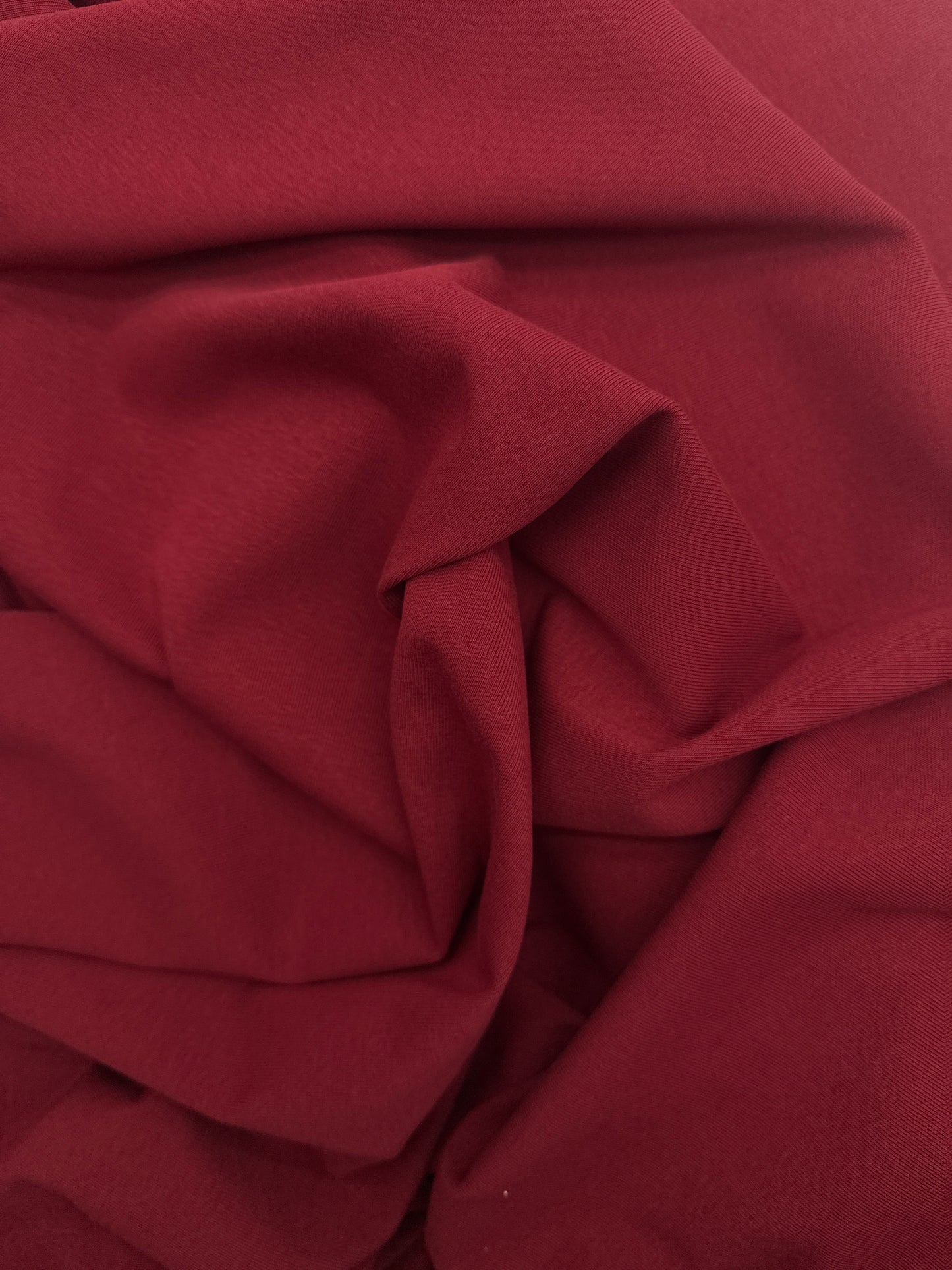 Cotton/Spandex 1x1 Rib, 260 gsm - Brick Red
