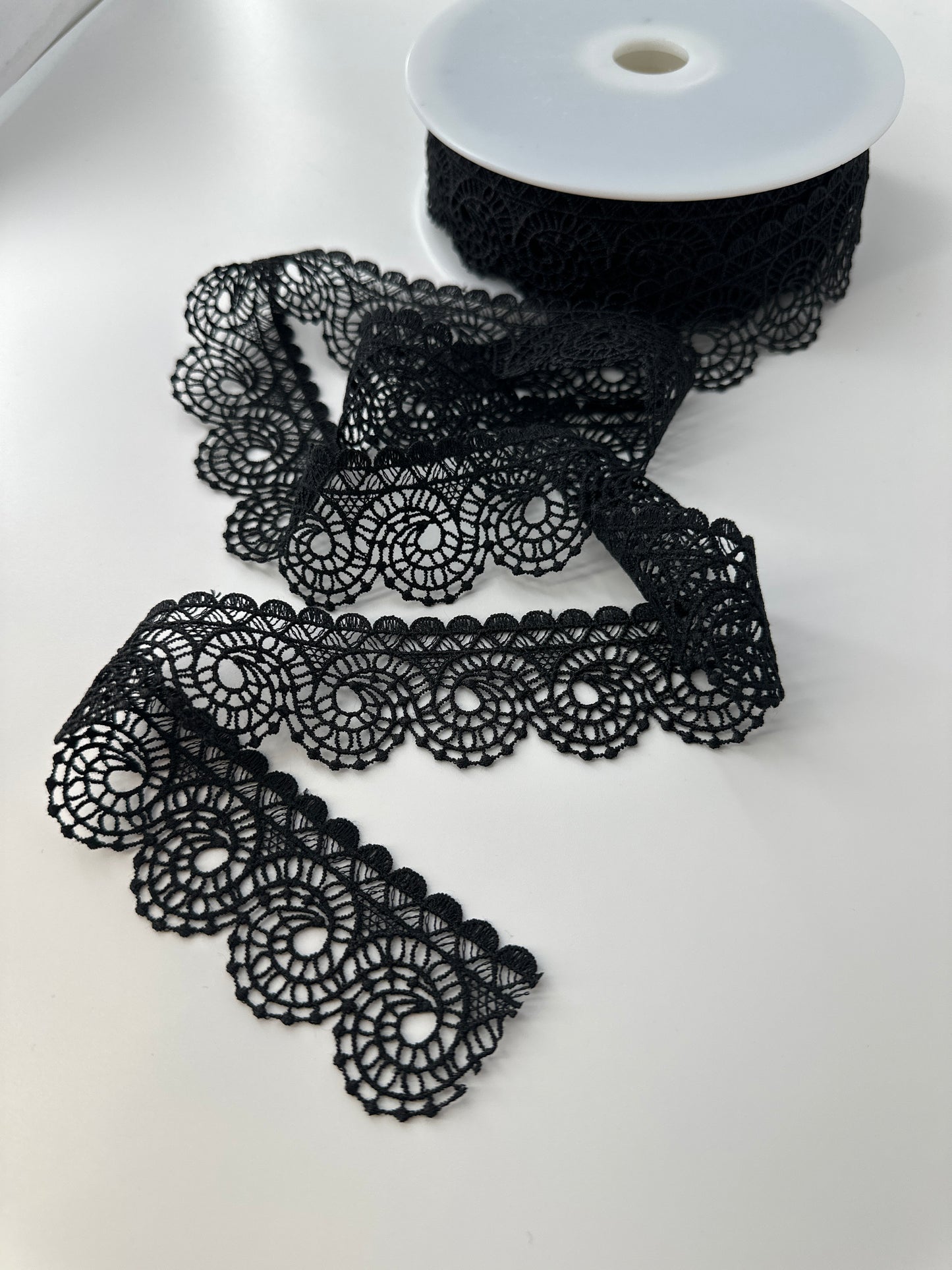 Nautilus Patterned Lace, Black