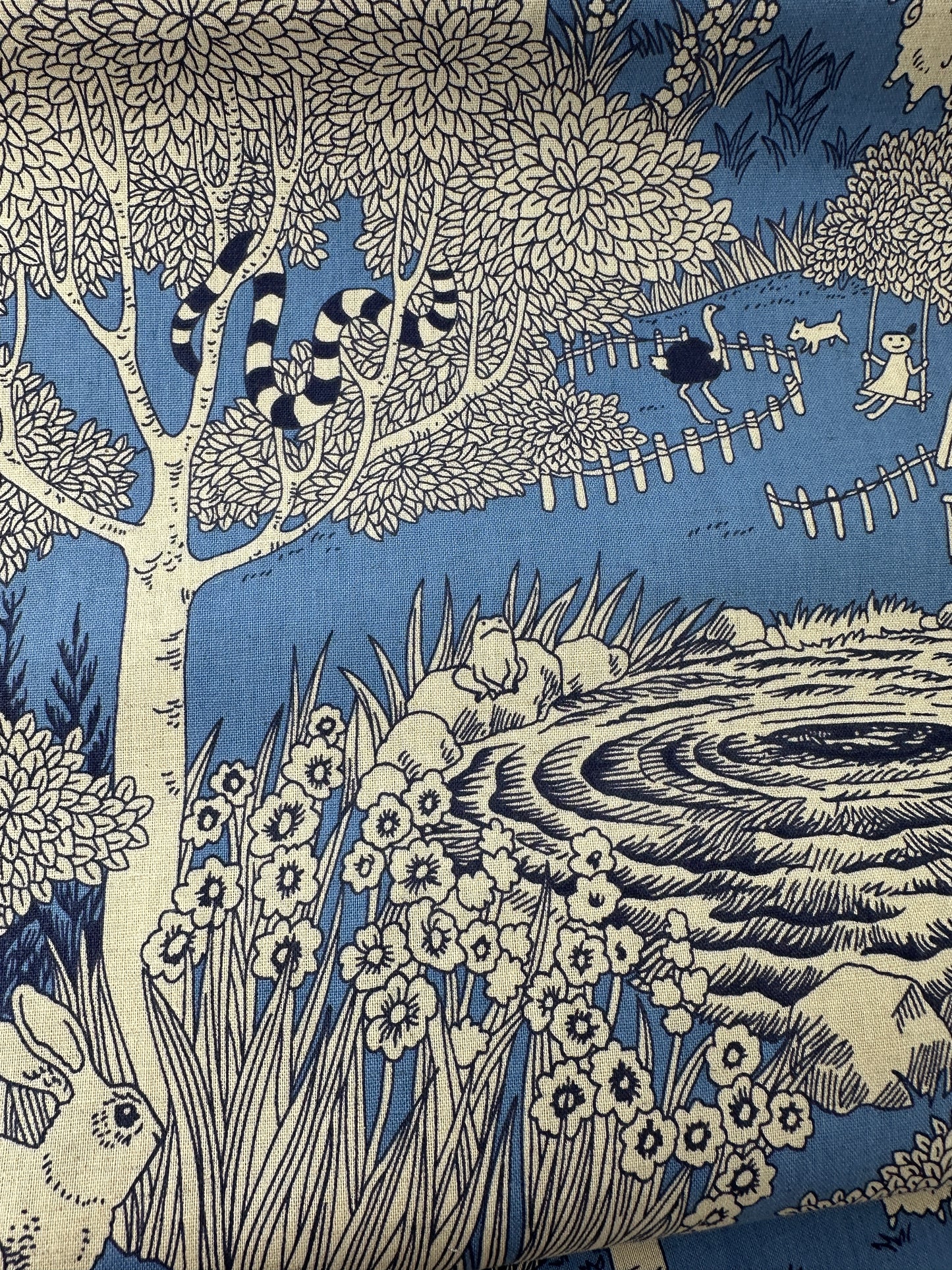 Japanese Cotton/Linen Sheeting, Forest Dot