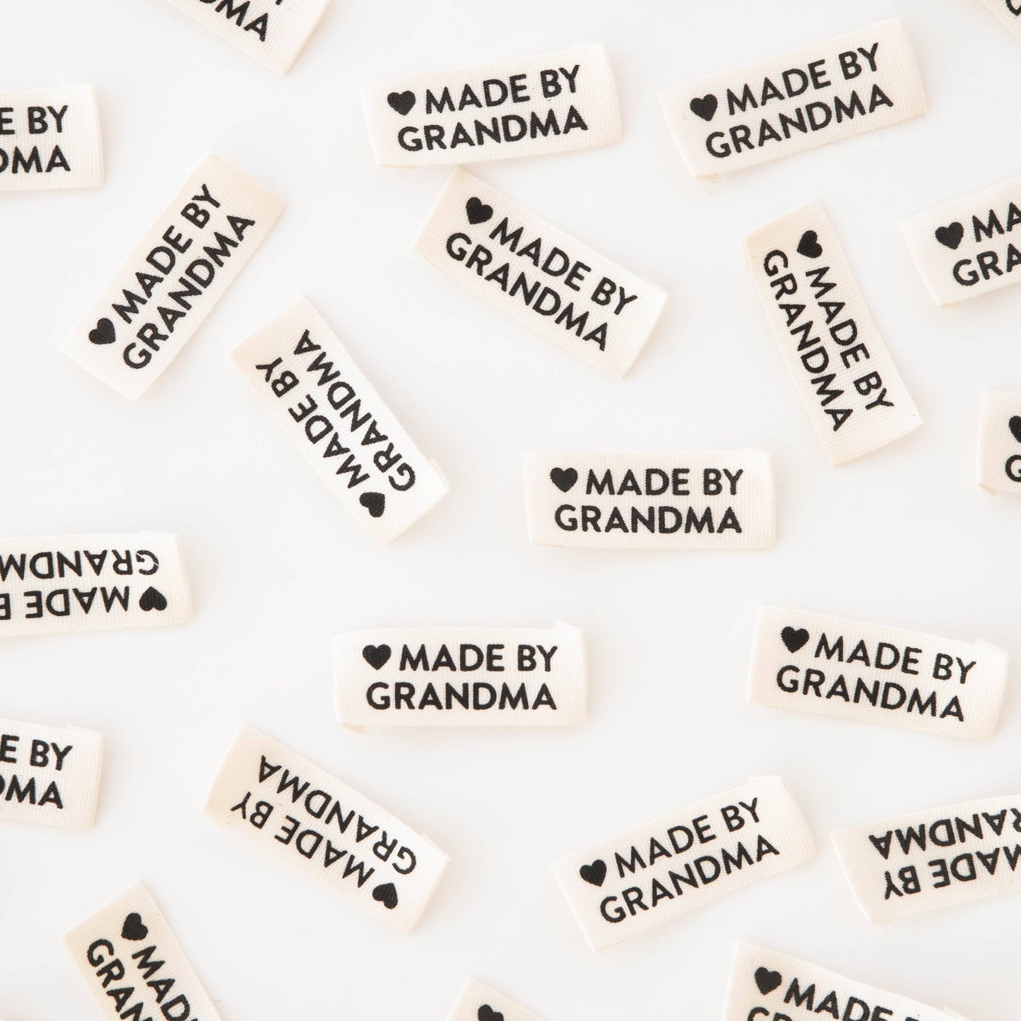 Sarah Hearts Labels, Made by Grandma Organic Cotton