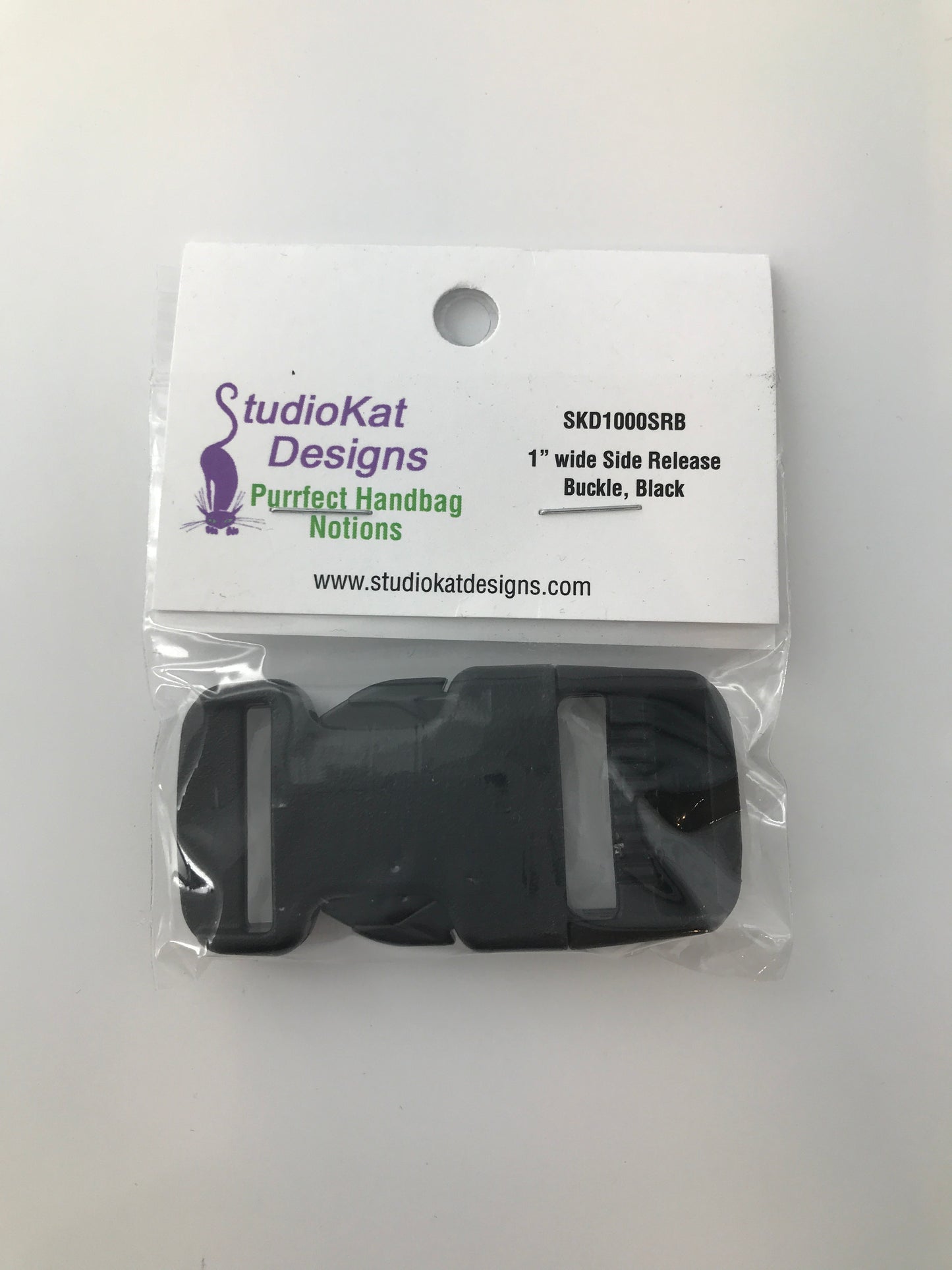 Side Release Buckle, Black, 1”