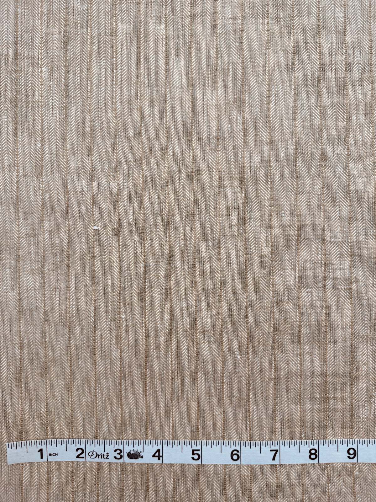 Herringbone Stripe Linen, Khaki