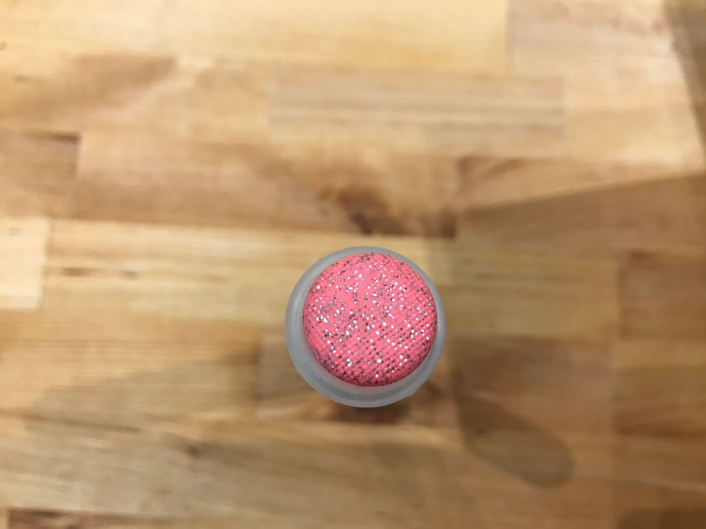 Round Pink with Silver sparkles polyamide 18mm
