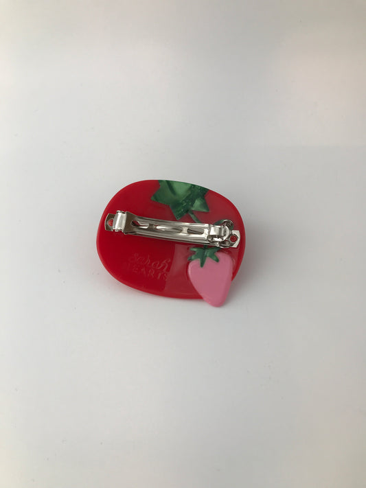 Tomato Pincushion French Barrette Hair Clip