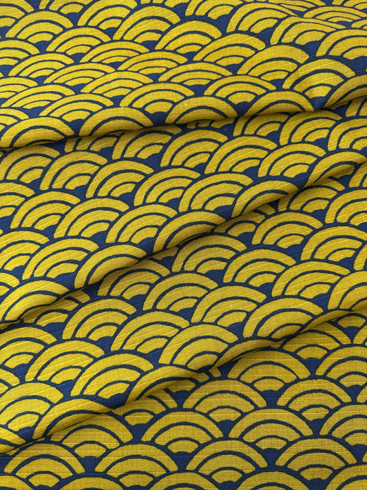 Sevenberry Cotton Shantung, Shell Print