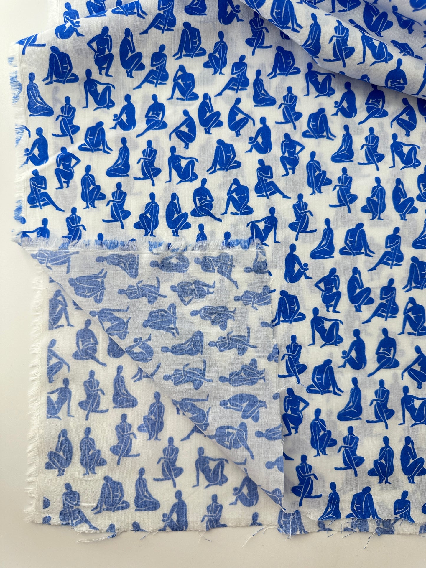 Italian Cotton Lawn, Blue Muse Silhouettes