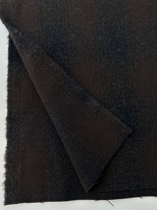 Wool Canvas, Shadow Check, Brown/Charcoal