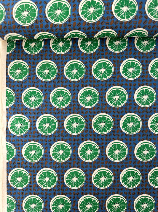 Sevenberry Cotton Poplin, Citrus Coffeebeans – Kelly Green