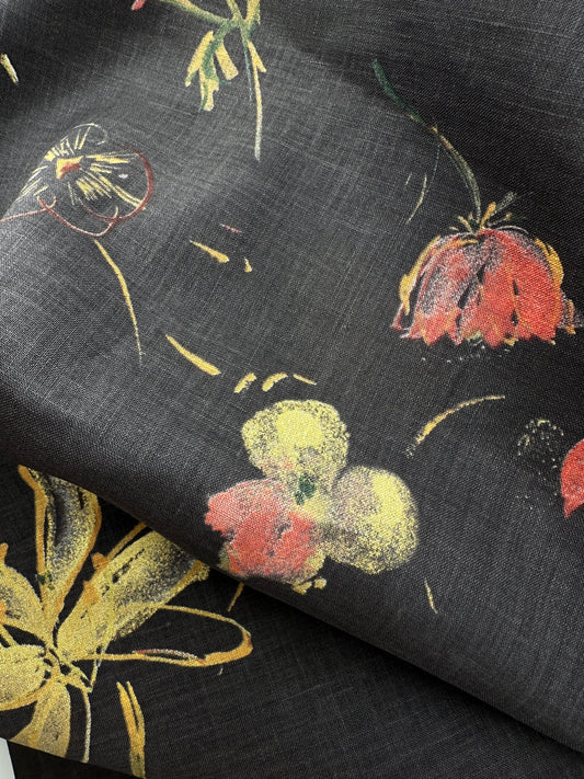 nani IRO Linen Sheeting, Hana no toki niwa