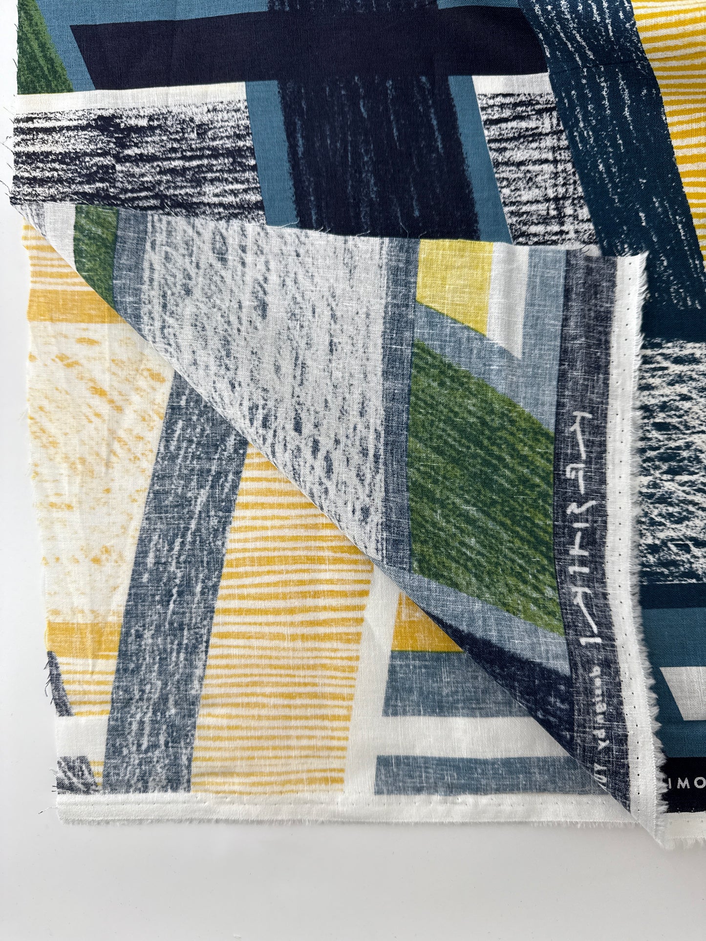 Japanese Cotton/Linen Sheeting, Abstract Print