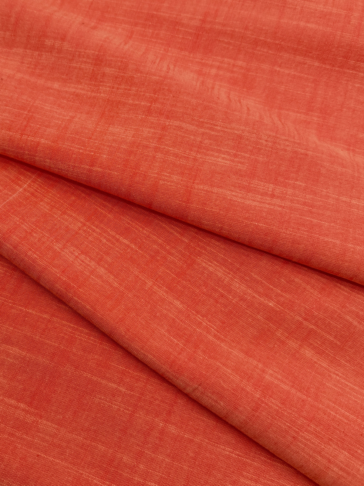 Cotton Handloom, Shot Cotton, Persimmon