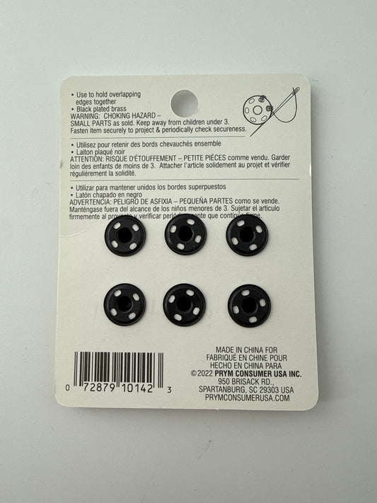 Dritz Sew-On Snaps, Sz. T-TAM 2, 13 mm, 6 pack