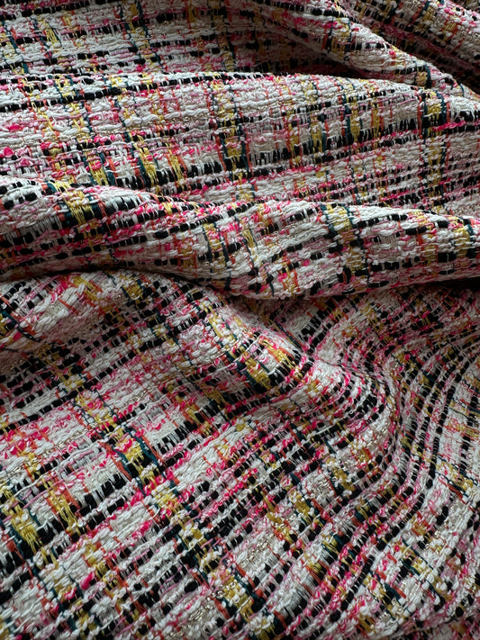 Designer Deadstock, Italian Cotton/Viscose Blend, Boucle