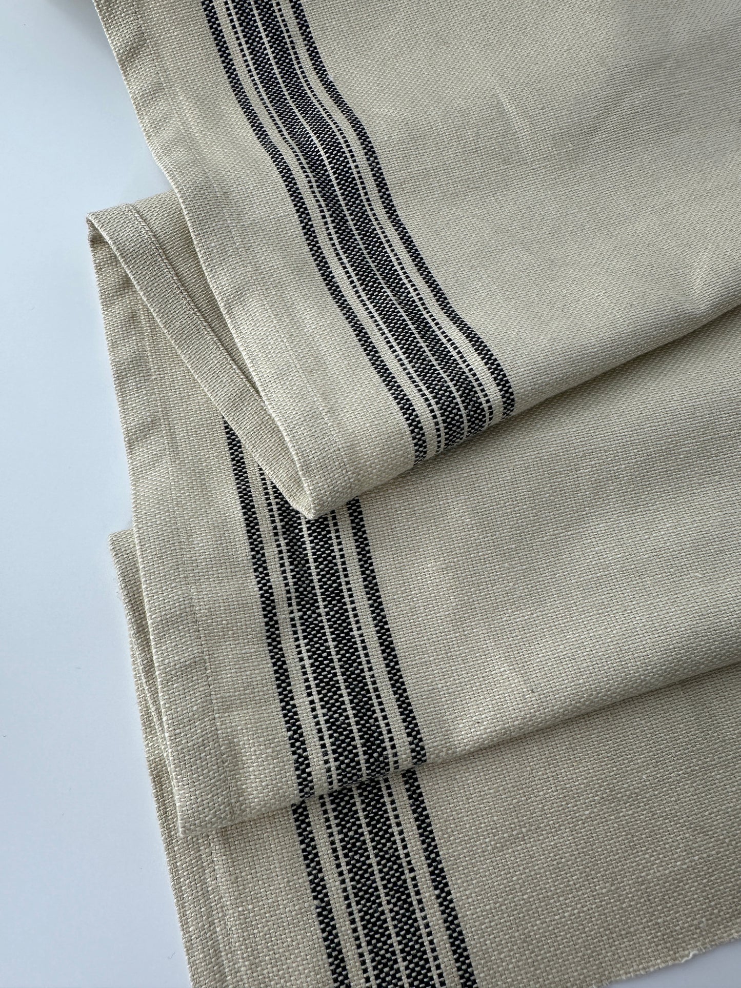 Cotton Toweling, Finished Sides – Ivory Plaid
