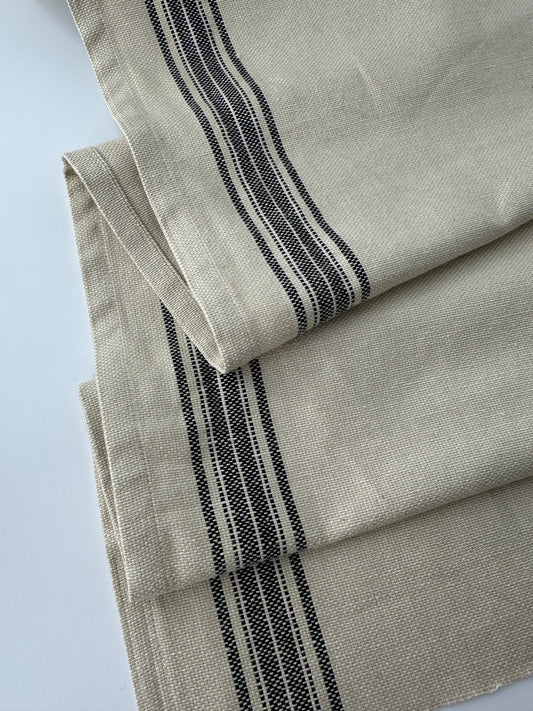 Cotton Toweling, Finished Sides – Ivory Plaid