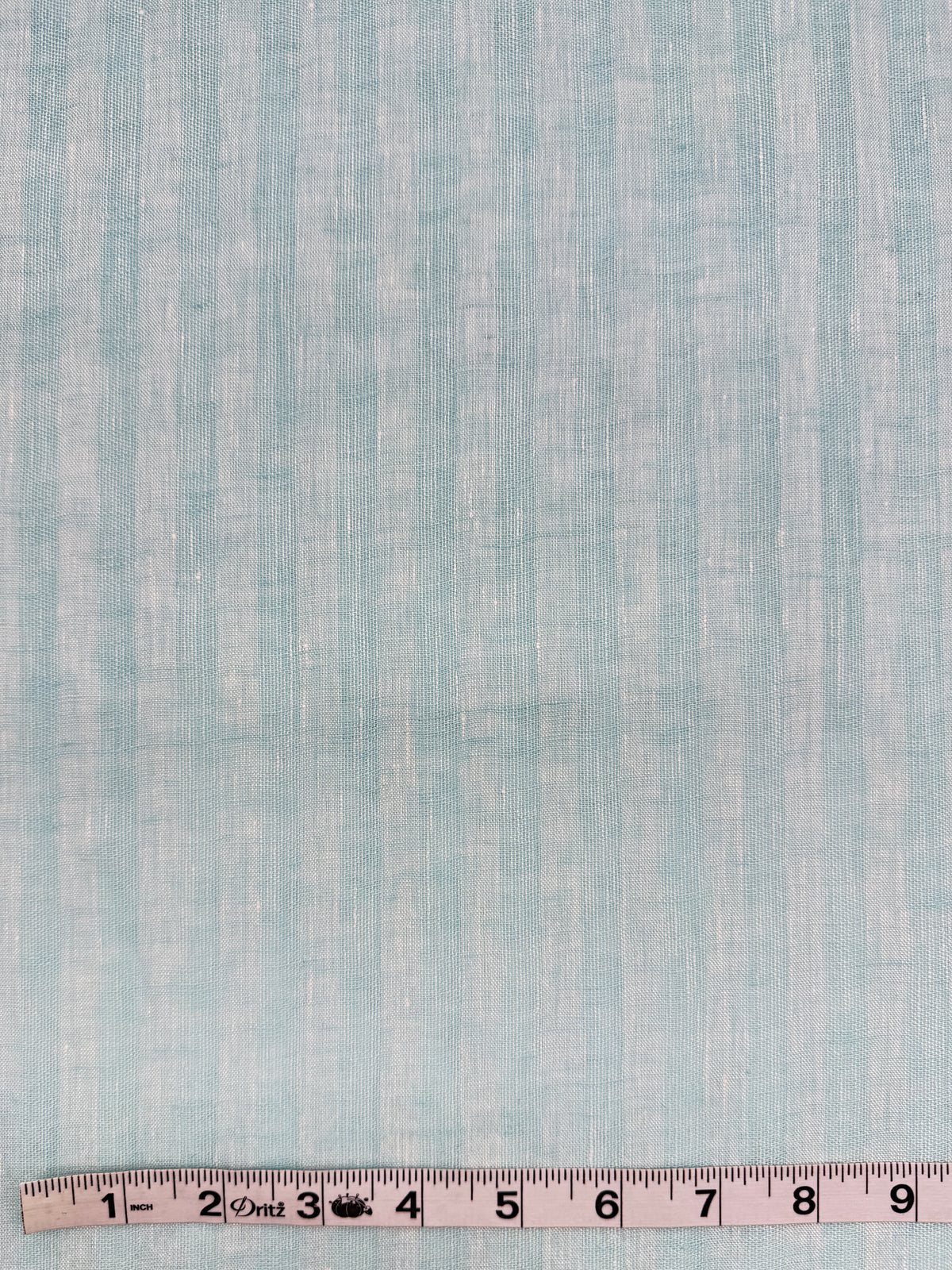 Linen Lawn Sheer Vertical Stripe - Pale Aqua