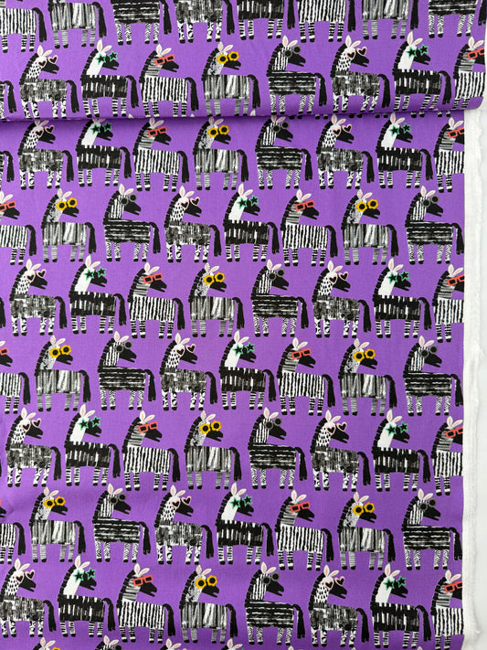Sevenberry Cotton Broadcloth, Celebrity Zebra