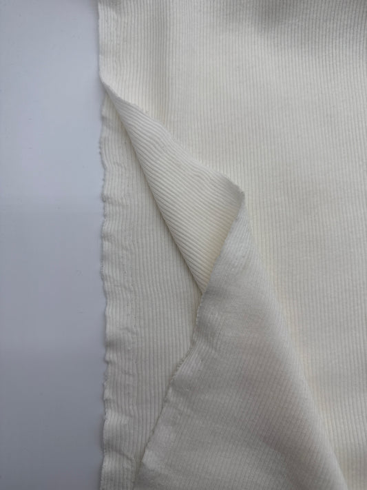 Cotton 2x2 Rib, 202 gsm - Ivory