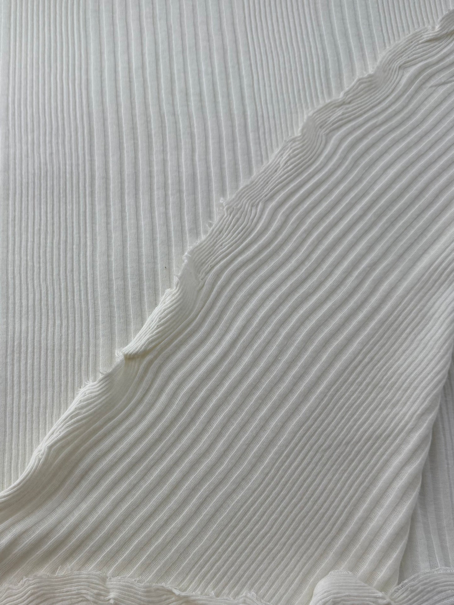 Cotton Variegated Rib, 132 gsm - Ivory