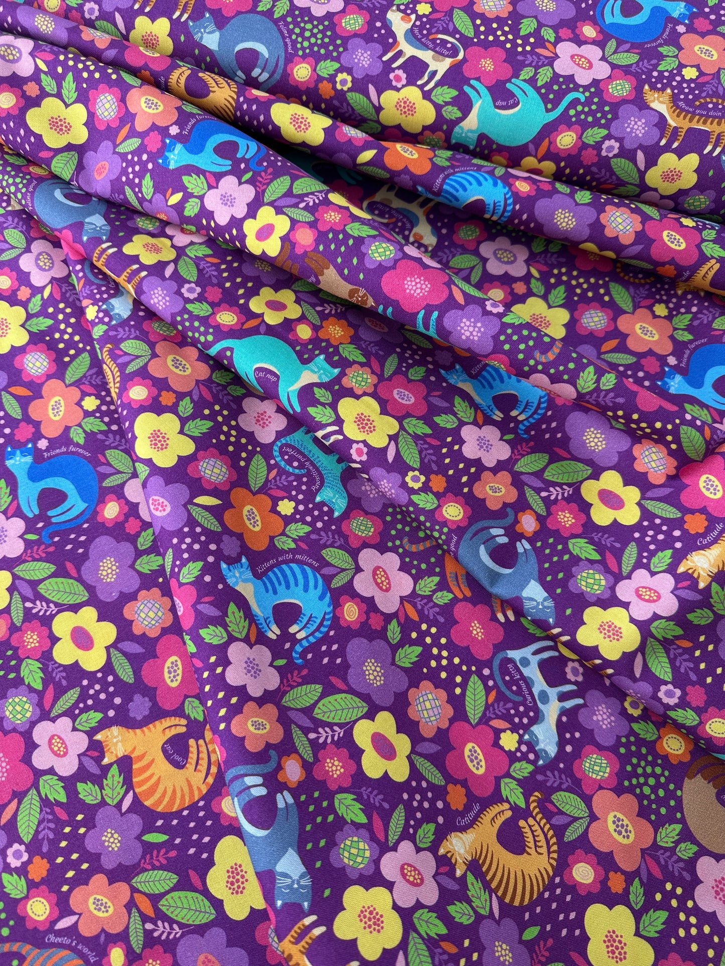 Cotton Sheeting, Cheeto and Friends, Purple