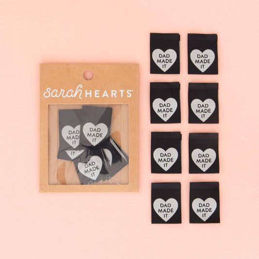 Sarah Hearts Labels, Dad Made It