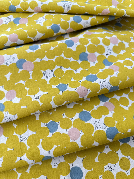 Japanese Cotton/Linen Sheeting, Tree Dot
