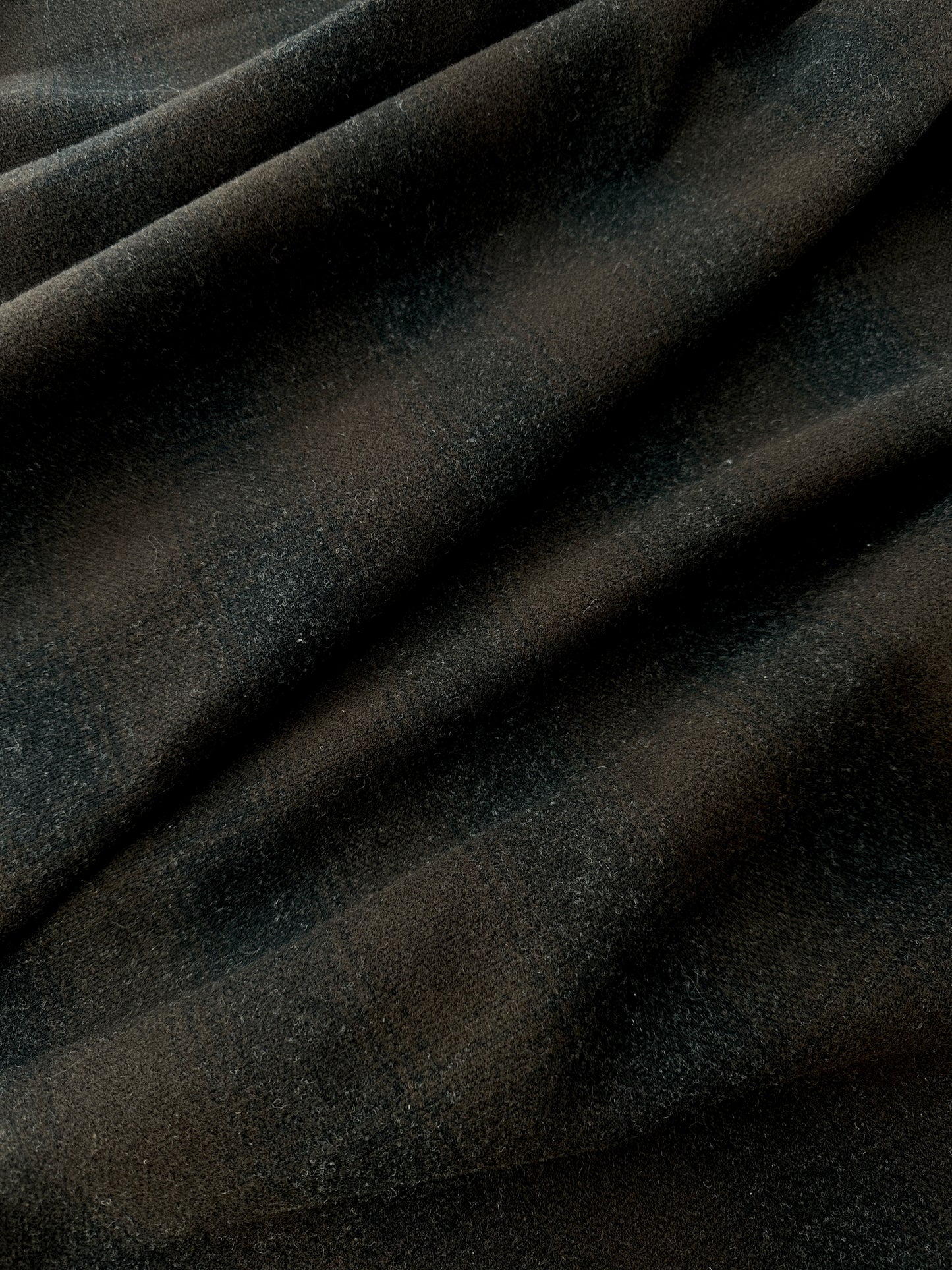Wool Canvas, Shadow Check, Brown/Charcoal