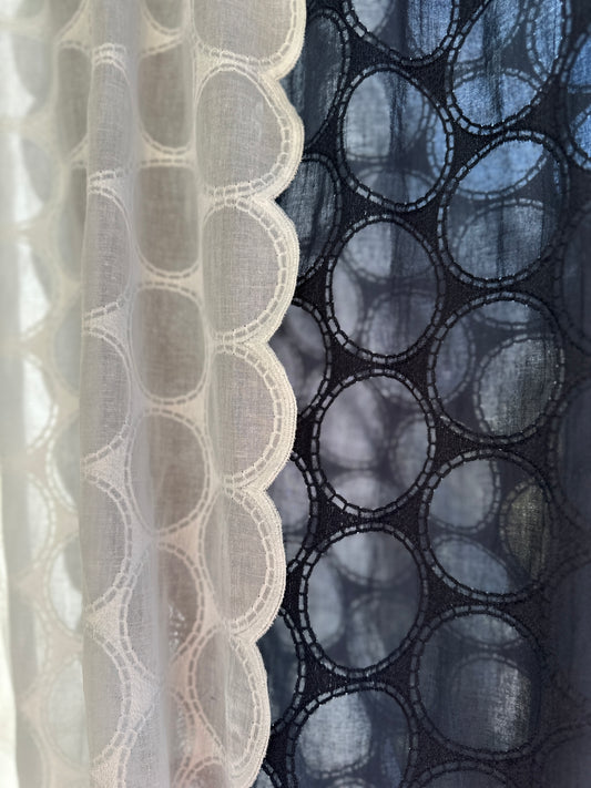 Japanese Embroidered Cotton, Circles – Inkwell
