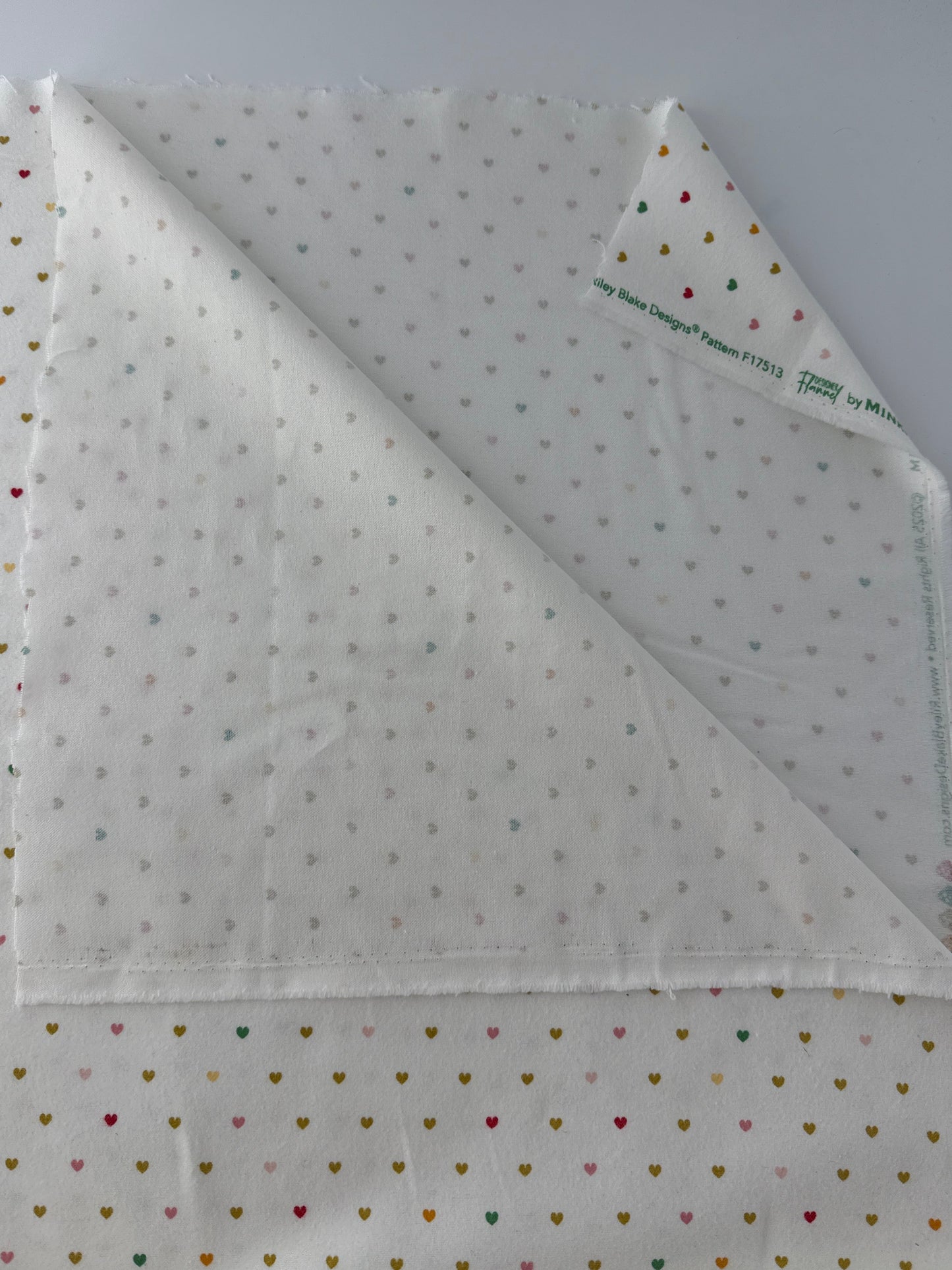 Cotton Flannel, Mini Hearts