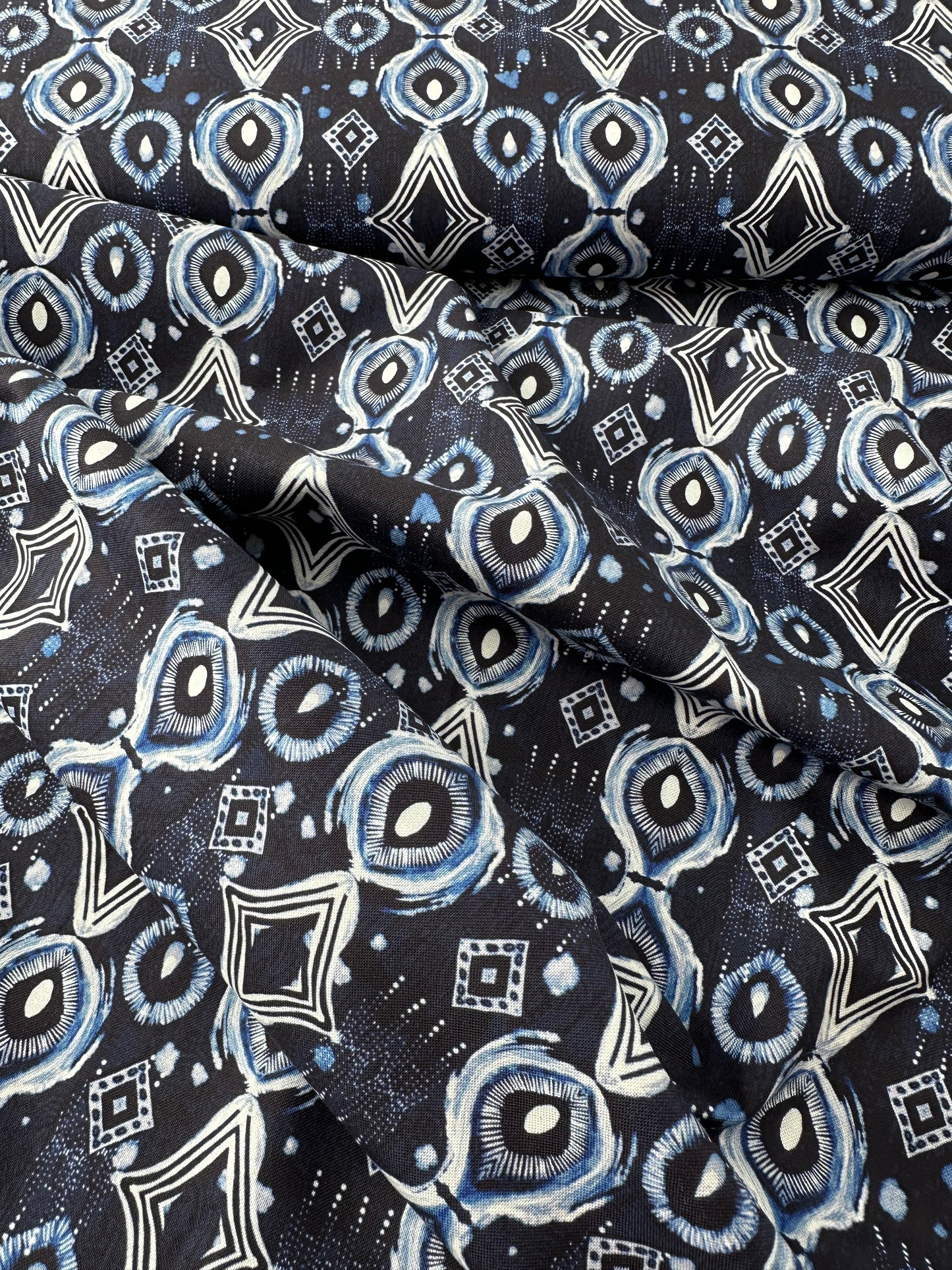 Cotton Sheeting, Mirrors, Indigo