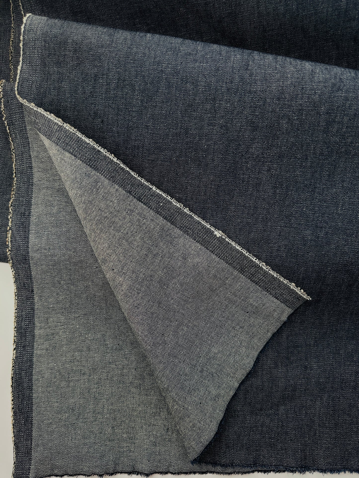 Cotton Chambray, Indigo Blue