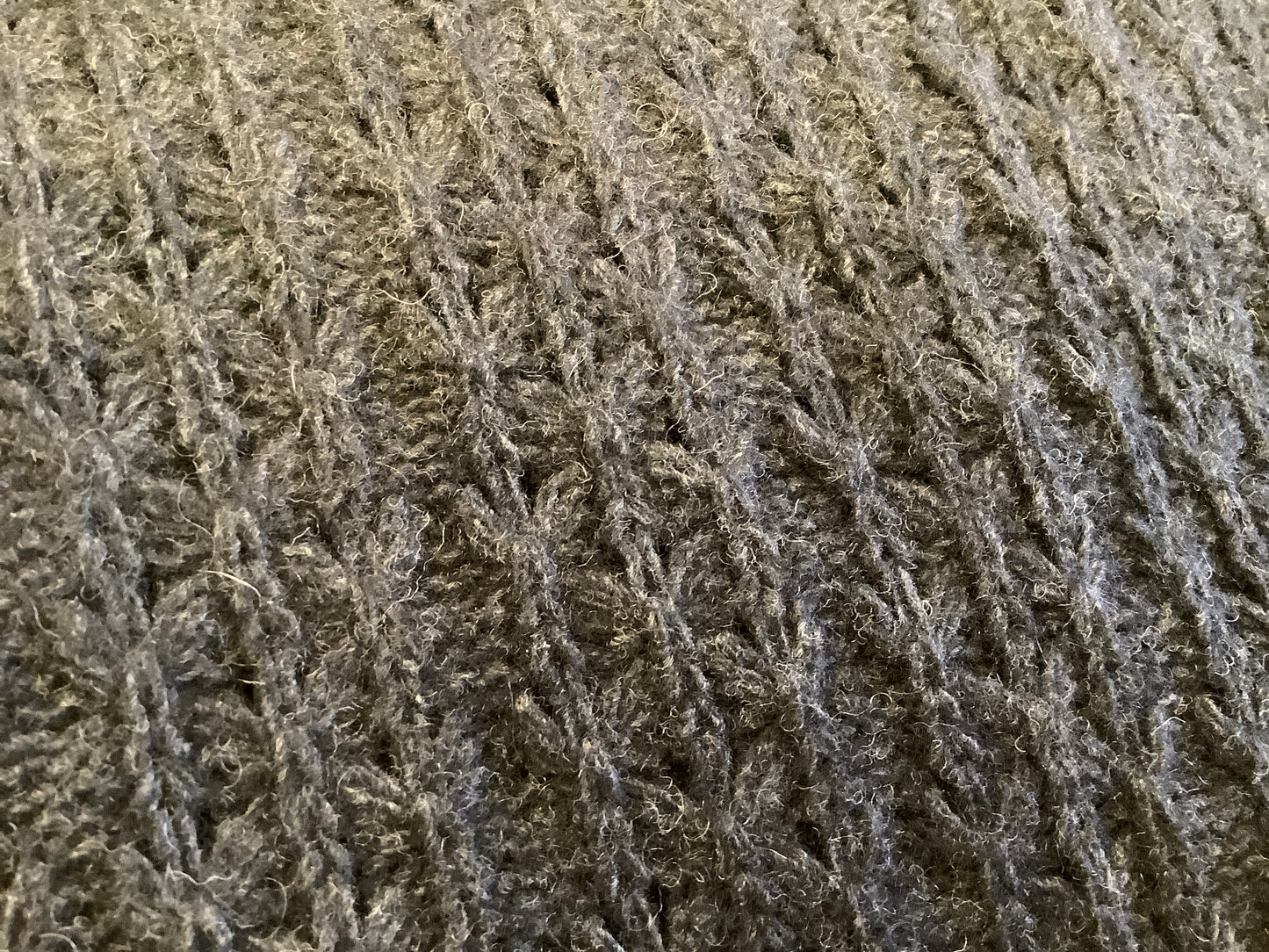Italian Wool, Machine Knit, Charcoal Gray