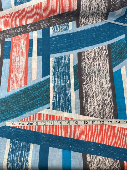 Japanese Cotton/Linen Sheeting, Abstract Print