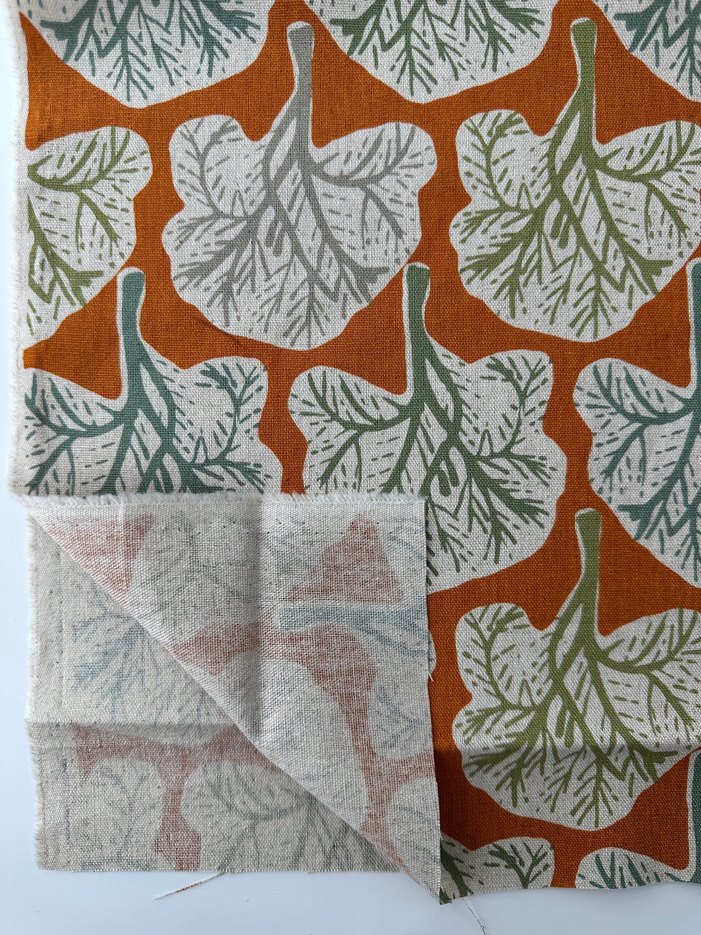 Japanese Cotton/Linen Canvas, Trees – Cornflower