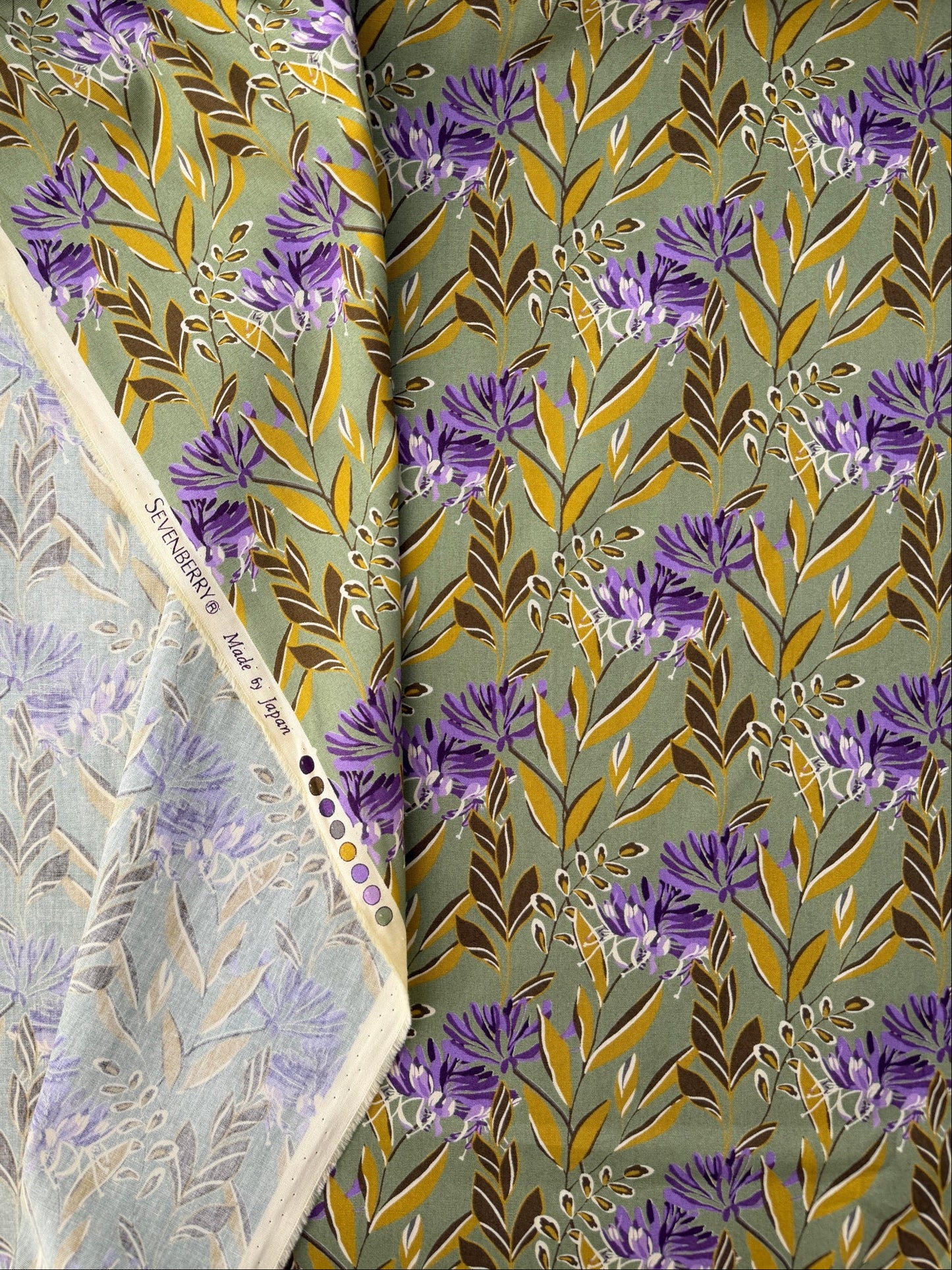 Sevenberry Cotton Poplin, Painted Botanicals