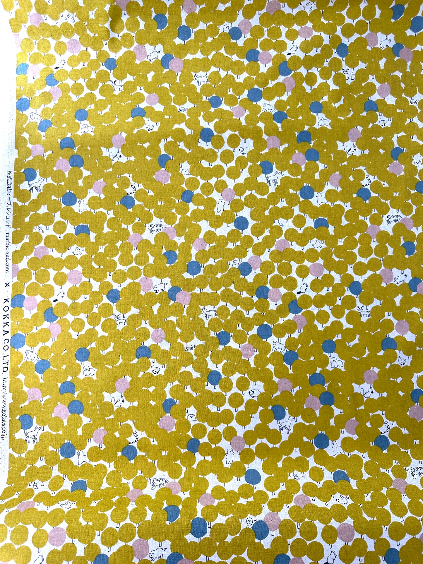 Japanese Cotton/Linen Sheeting, Tree Dot