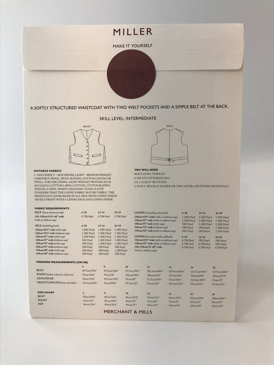 Merchant & Mills, Miller Vest, UK Size 6-18