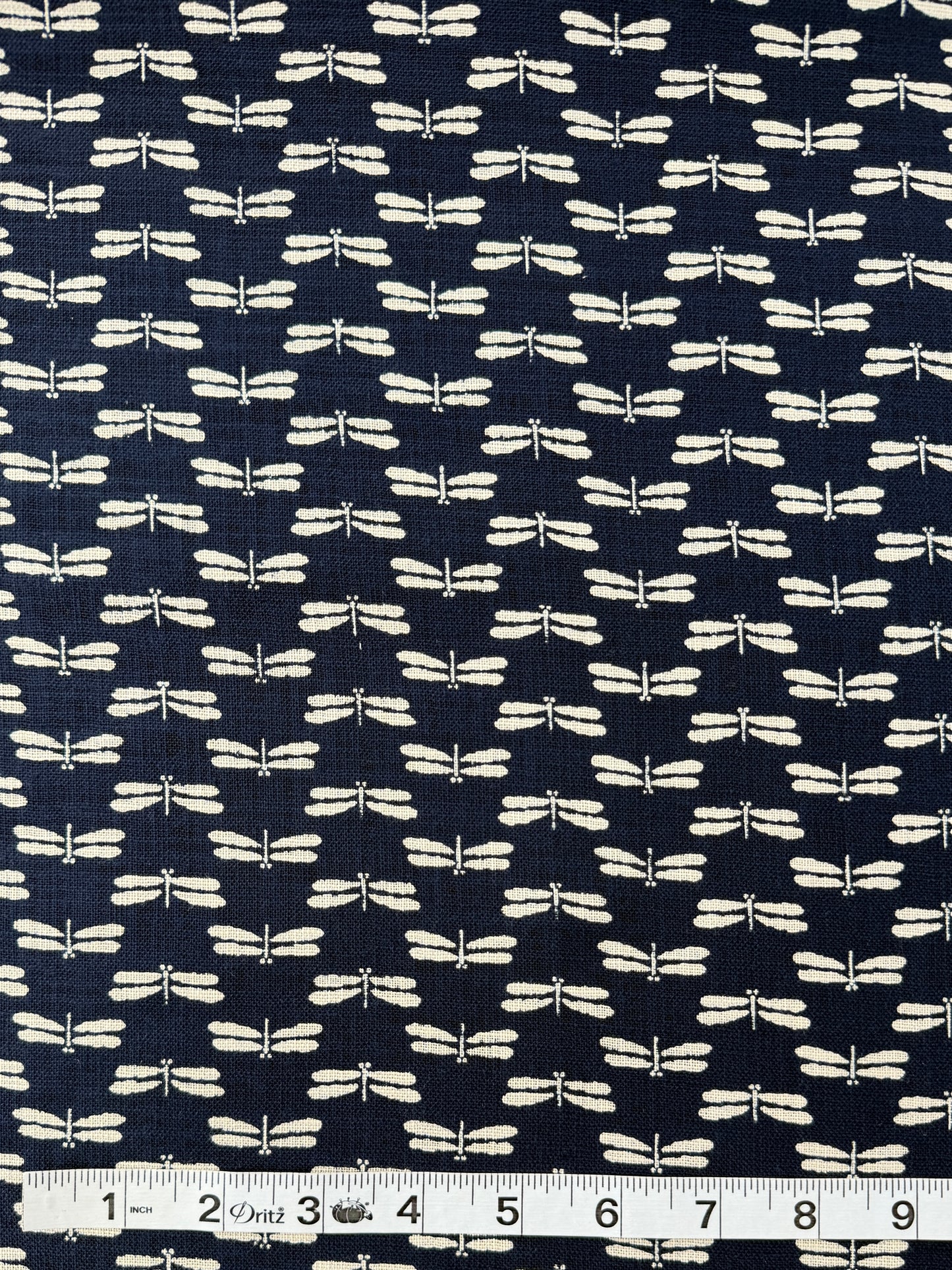 Sevenberry Cotton Sheeting, Dragonfly - Dark Blue