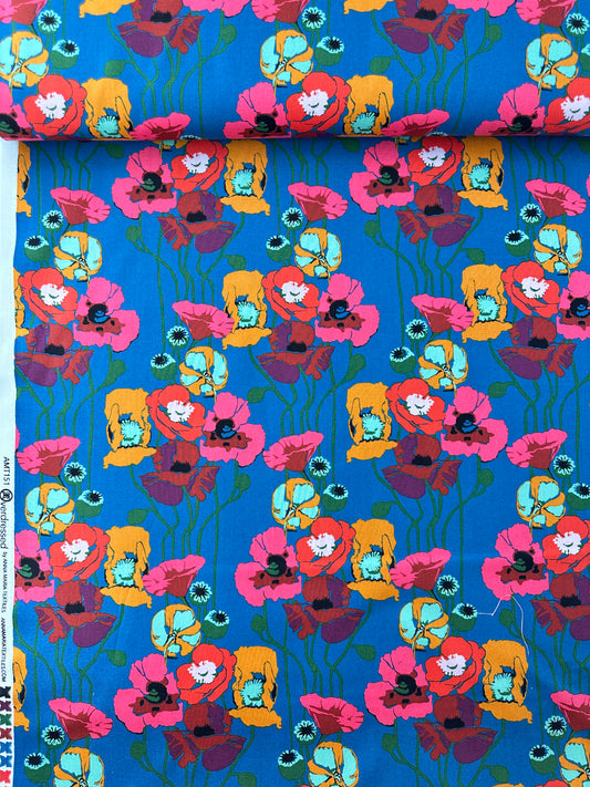 Anna Maria Cotton Sheeting, Overdressed, Pouring Poppies in Paint