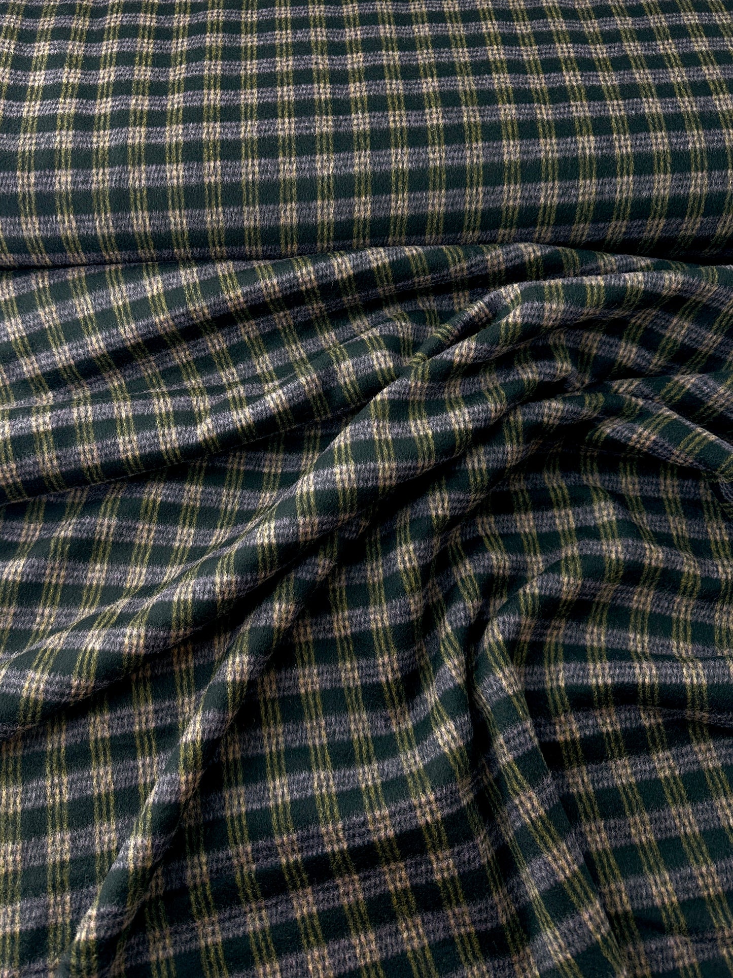 Wool Twill, Plaid, Black/Goldenrod/Lavender