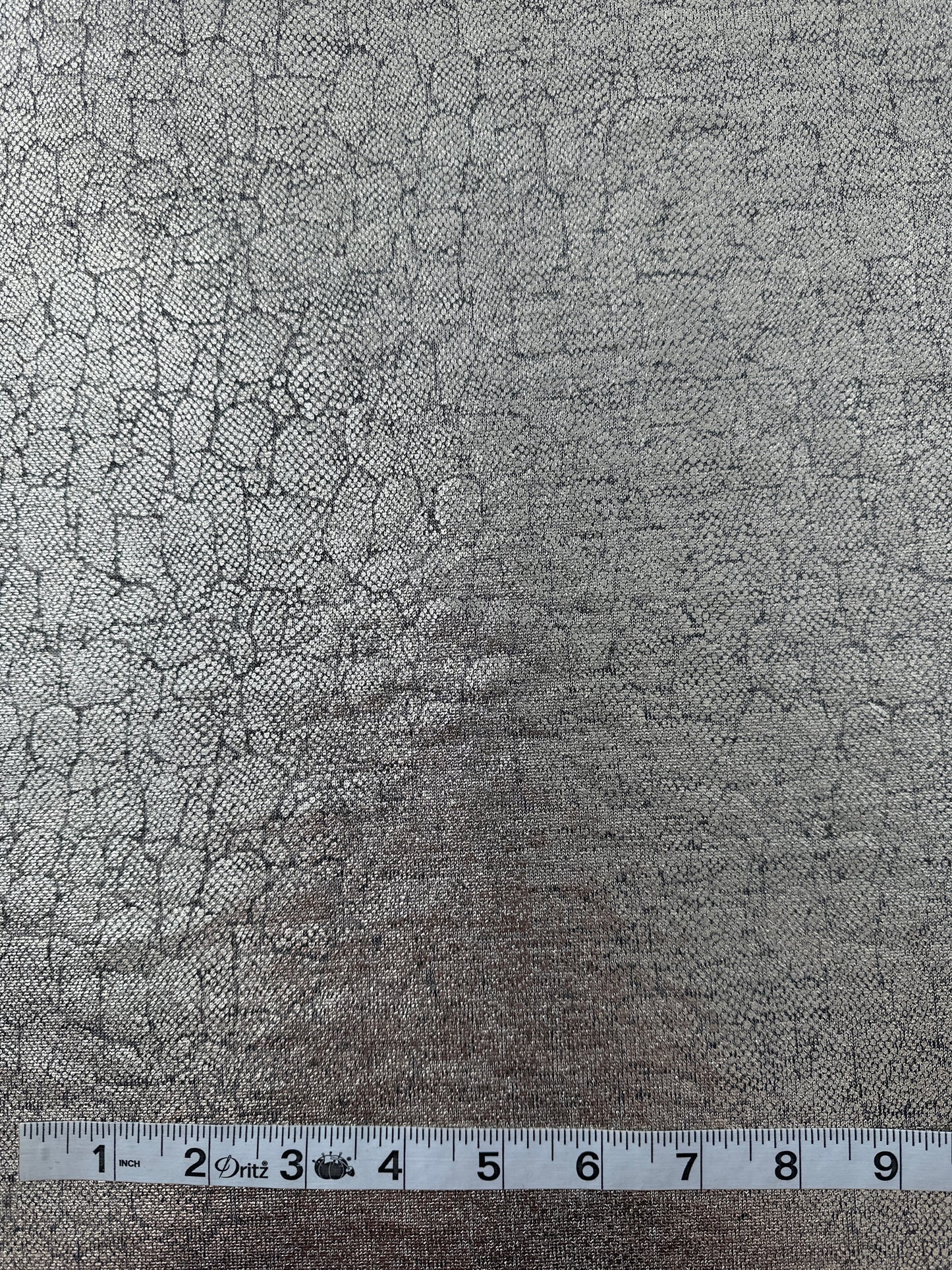 Polyester/Spandex Knit, Foil Snake Print, Silver Gold
