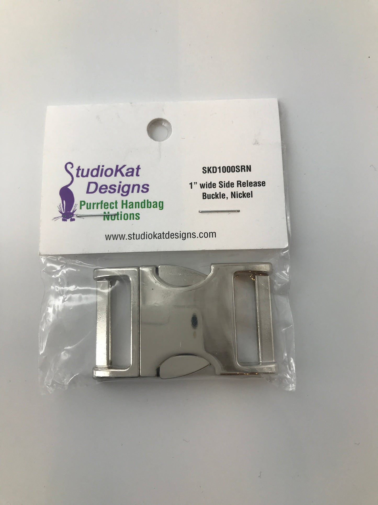 Side Release Buckle, Nickel, 1”